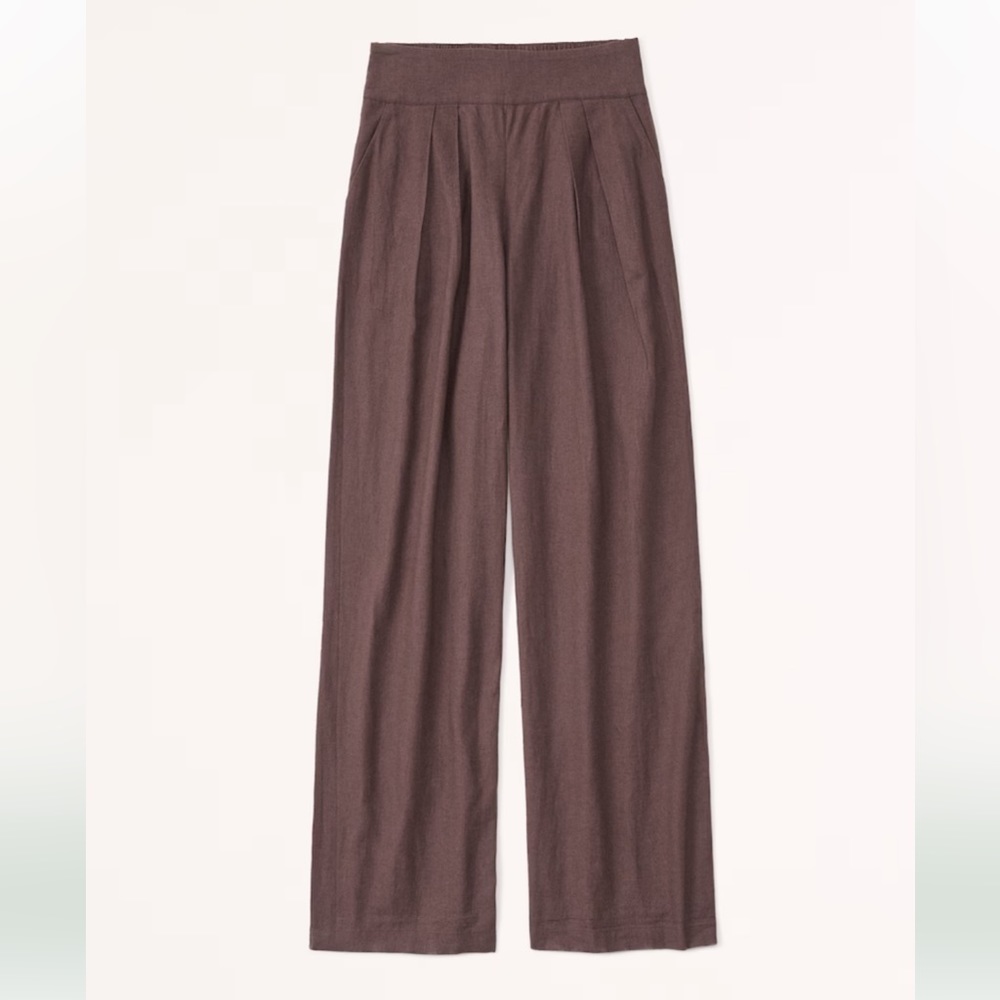 Abercrombie & Fitch Linen Blend Ultra High Rise Wide Leg Pants Size XL